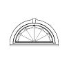 Fixed Window
Oval with modified Gothic design, beveled glass
Unit Dimension 21" x 31"
3/4" TDL